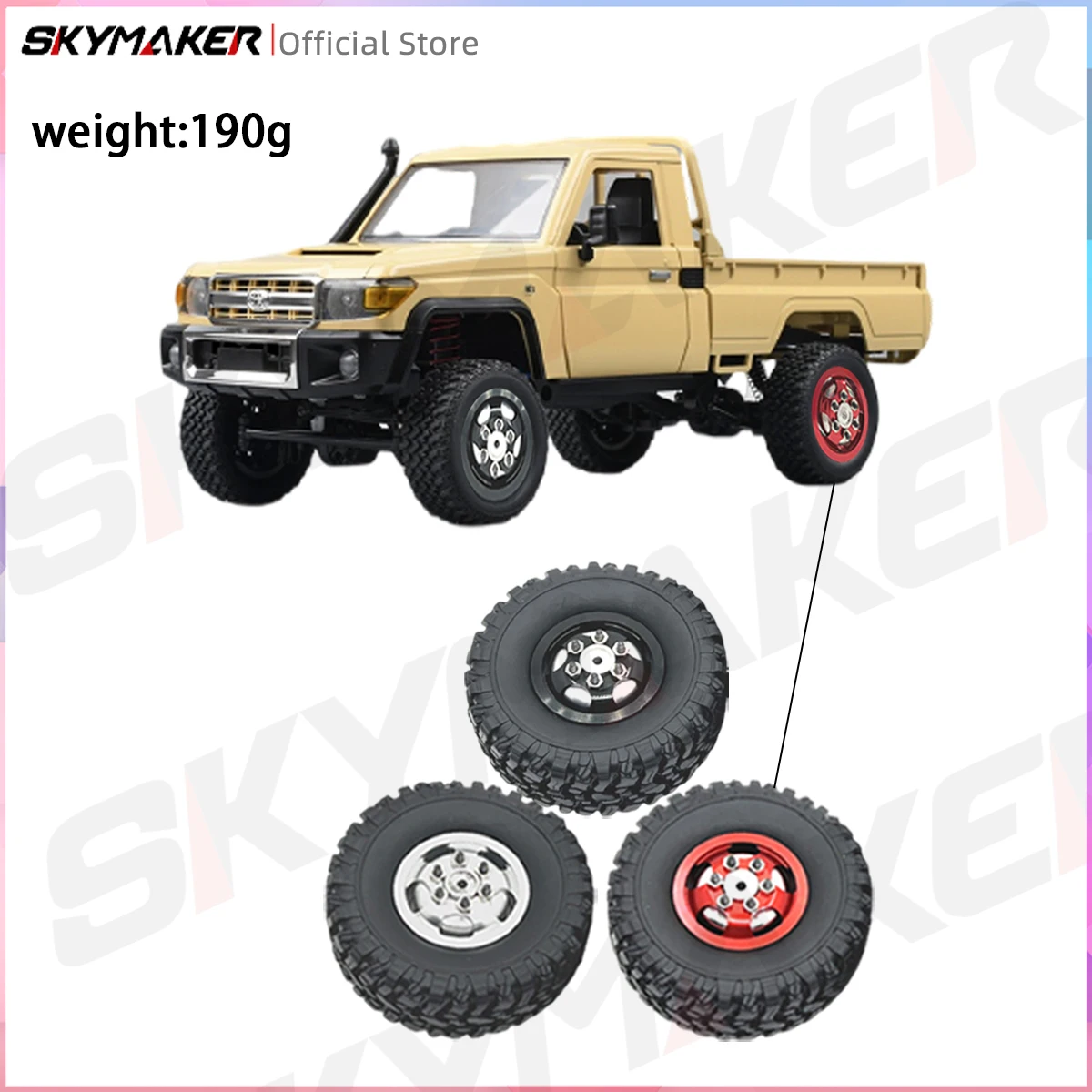 MN82S MN82Pro MN82 MN78 Metal Lock Wheel Mesh Wheel Hub and Tire Set 1/12 RC Car Upgrade Parts Accessories
