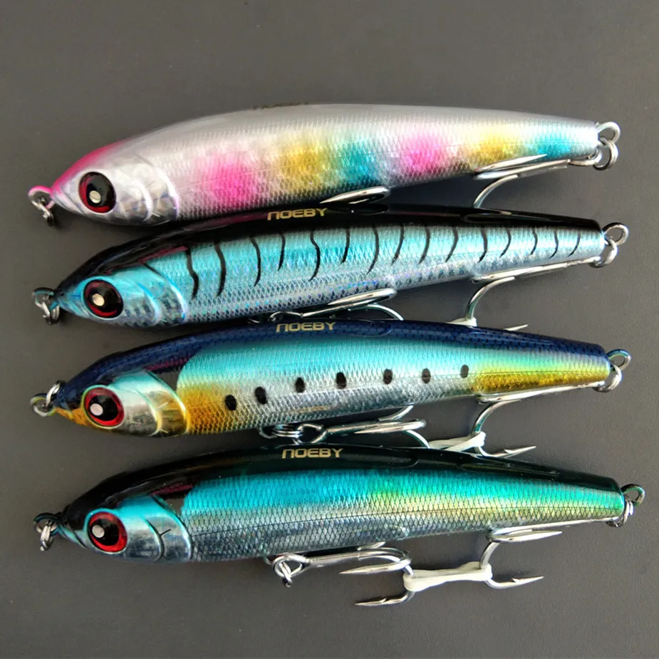 

NOEBY 4pcs Fishing Lure Trolling Big Game 98g Sinking Pencil Long Casting Artificial Hard Bait Saltwater for GT Tuna