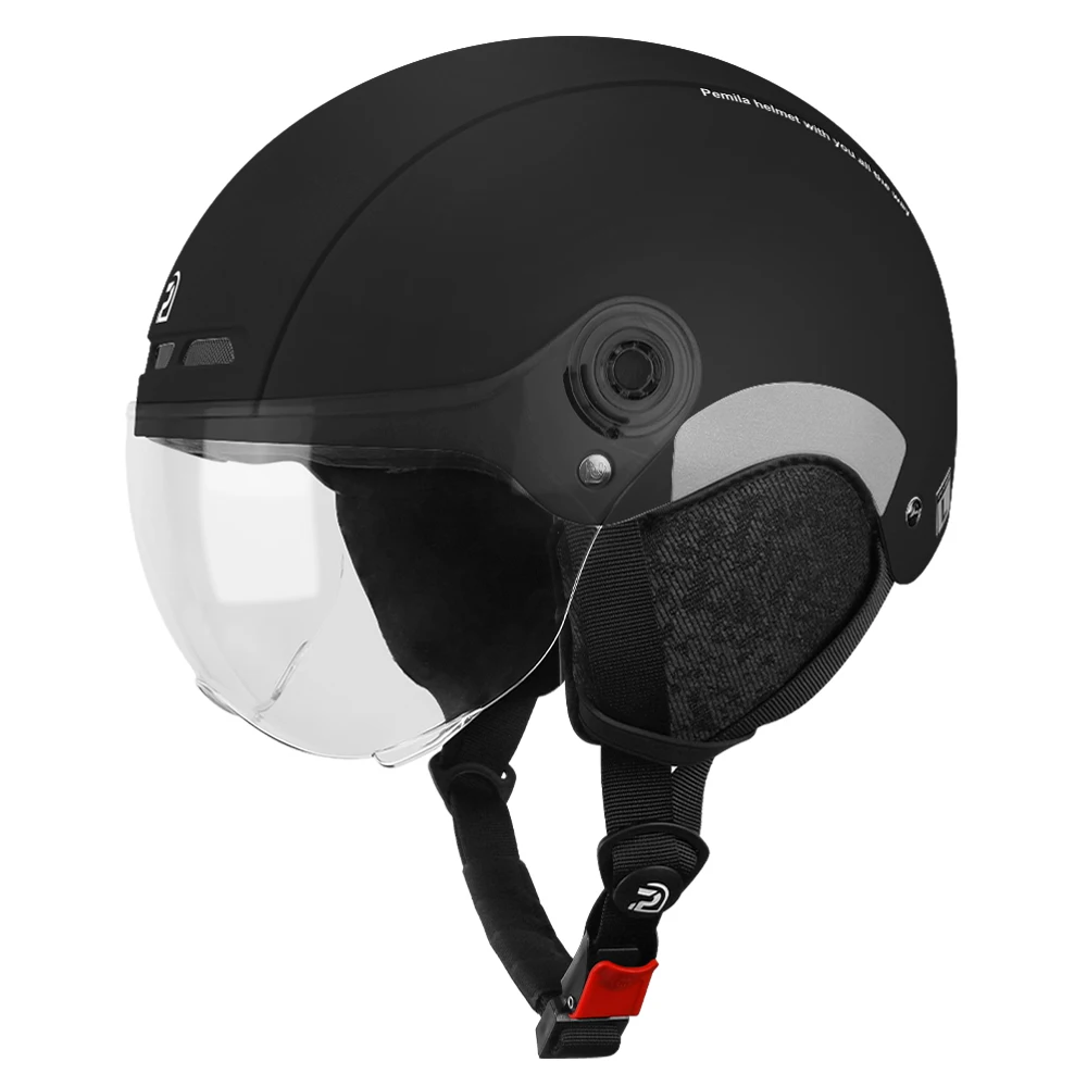 Pemila Fietshelm Met Bril Lens Oorbescherming Reflecterende Sticker Fietshelm Mtb Weg E-Bike Fietshelm Voor Volwassenen