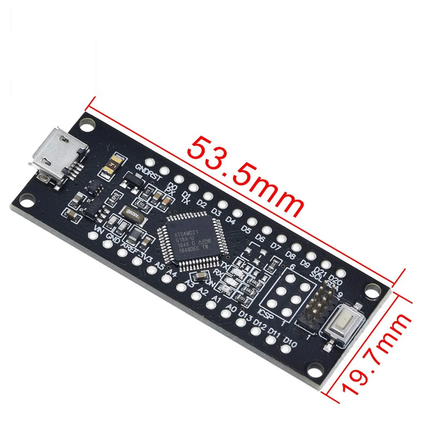 SAMD21 M0-Mini 32-bit ARM Cortex M0 core Pins UnSoldered Compatible with Arduino Zero Arduino M0 Form Mini