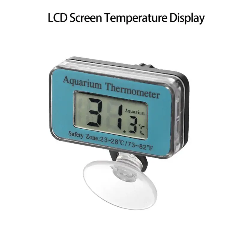 1pc Fish Tank Electronic Digital Diving Thermometer LCD LED Display High Precision Thermometer ABS Waterproof Design