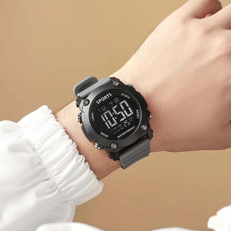 MAYZHISU แฟชั่นกีฬานาฬิกาผู้ชายผู้หญิงนาฬิกาดิจิตอลกันน้ํานาฬิกาปลุกส่องสว่างนาฬิกาข้อมืออิเล็กทรอนิกส์สําหรับเด็กเด็ก