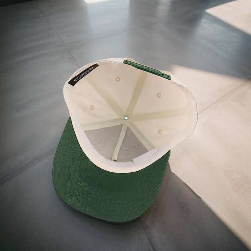 Embroidered Letters 5 Panel Mid Profile Baseball Cap Customized Side Back Embroidery Cotton Two Tone Baseball Caps  waterproof