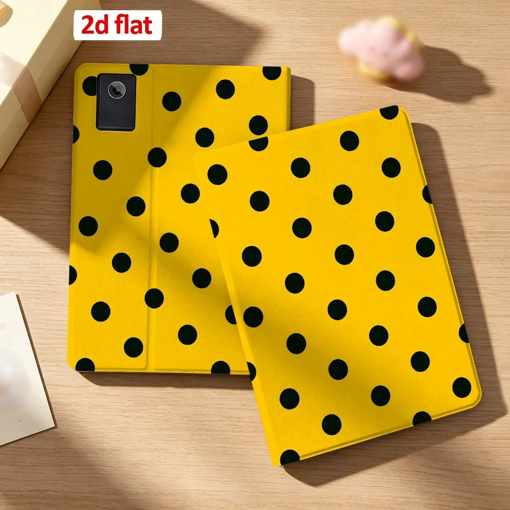 

Yellow Polka Dot Pattern Case For Lenovo Xiaoxin Pad 11 P11 P12 Gen 2 Pro Plus Idea Tab GT 5G Pen Tray Tablet