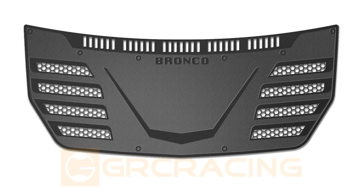 Haubendekoration F-Stil Edelstahl Simulation Auto Shell Metall Schutzfolie G179fs für 1/18 Traxxas Trx-4m Bronco Trx4m – Detail 2