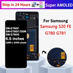 SM-G780F SM-G781B Premium Lcd For Samsung S20 FE 4G/'5G Display Touch Screen Digitizer Panel Assembly With Frame