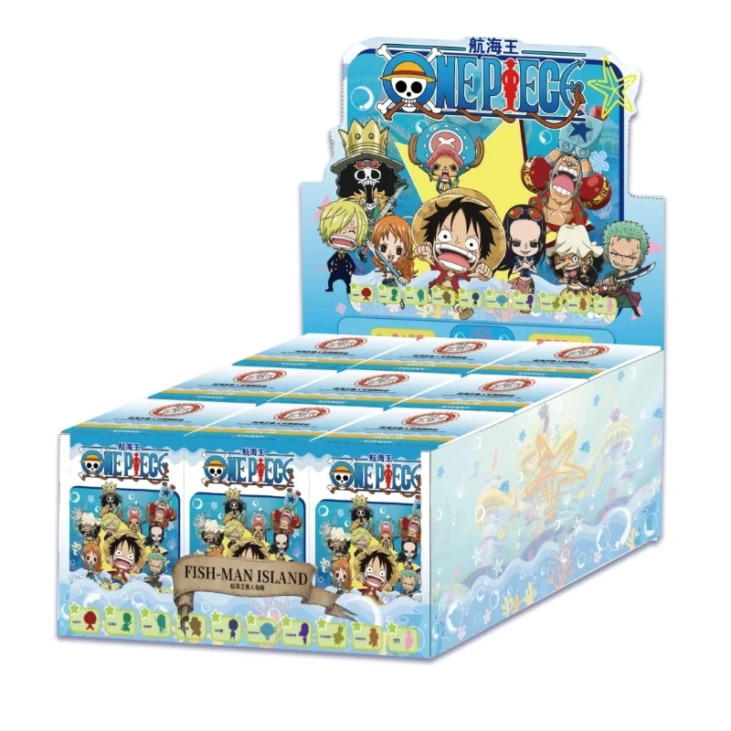 Original One Piece Fish Man Island Series Blind Box Iconic Characters Luffy Zoro Nami Chopper Robin Q Version Fragrant Ornaments