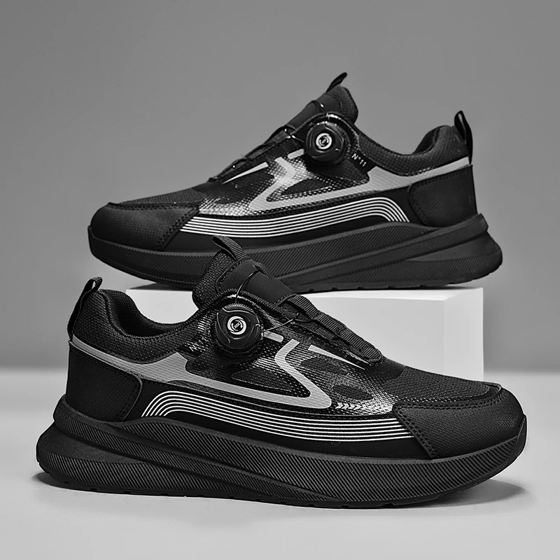 

Мужская всесезонная уличная обувь с вращающейся пряжкой — нескользящие износостойкие походные повседневные спортивные кроссовки