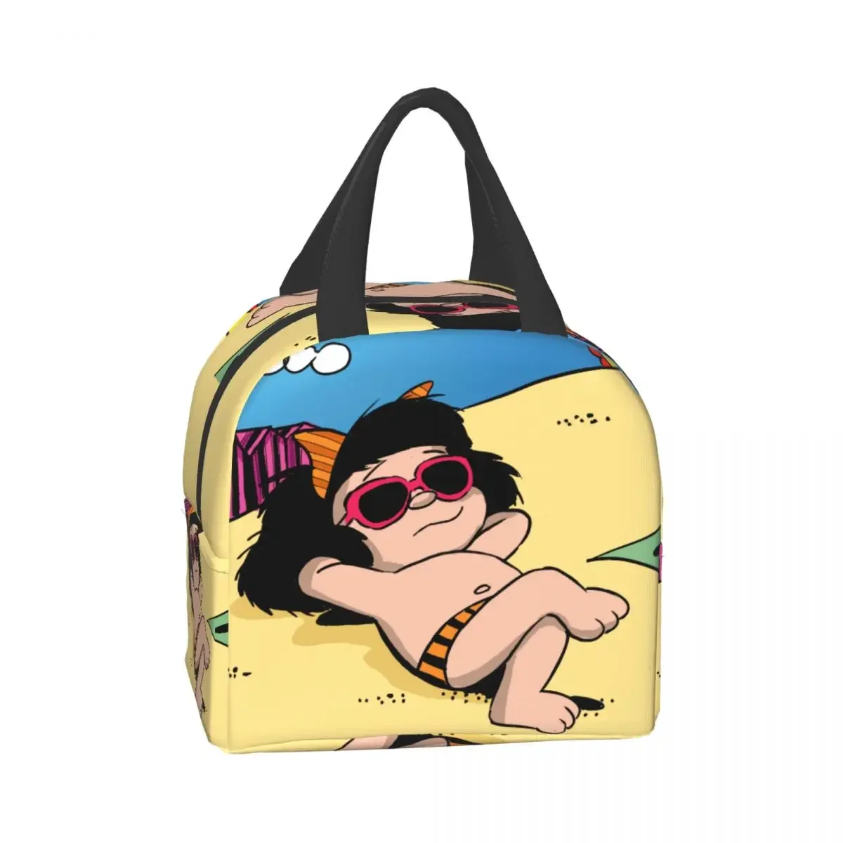 Funny Mafalda Lunch Bag Thermal Cooler Insulated Lunch Box for Men Women Kids School Office Food Camping Travel Picnic Bags