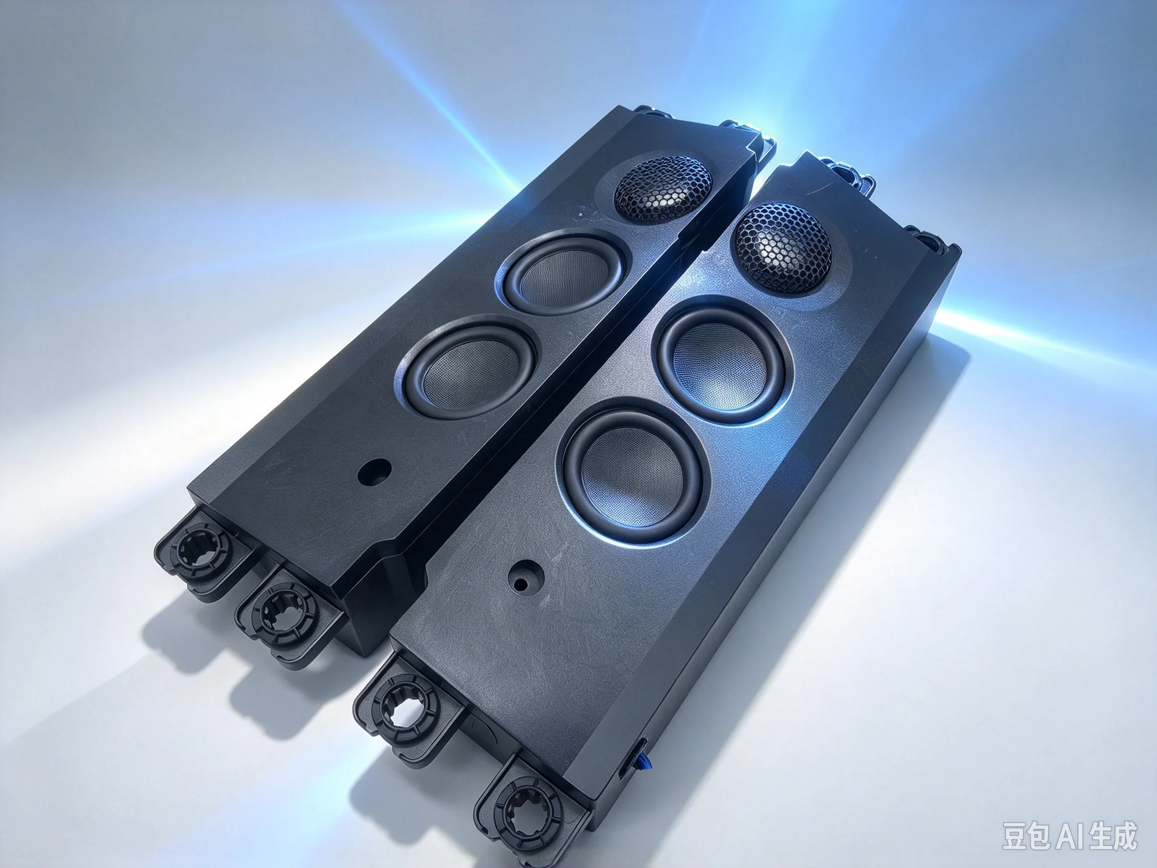 Three Driver 2-Way Passive Speaker for Desktop DIY Amplifier, Sold As Pair