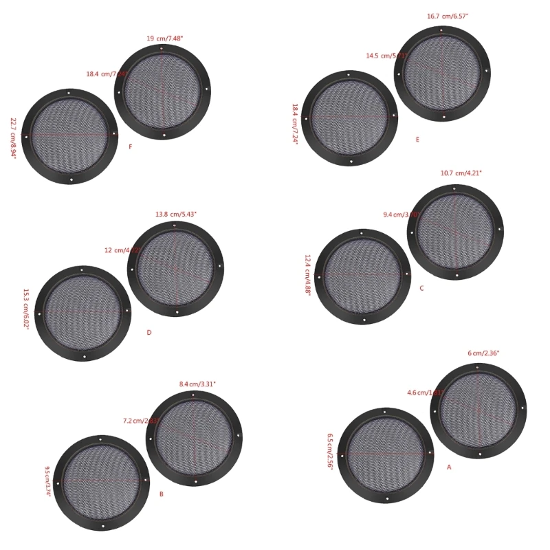 2PCS สีดำ 2 ''3'' 4 ''5'' 6.8 ''8'' เครื่องเสียงรถยนต์ซับวูฟเฟอร์ลำโพงวงกลม Dropship