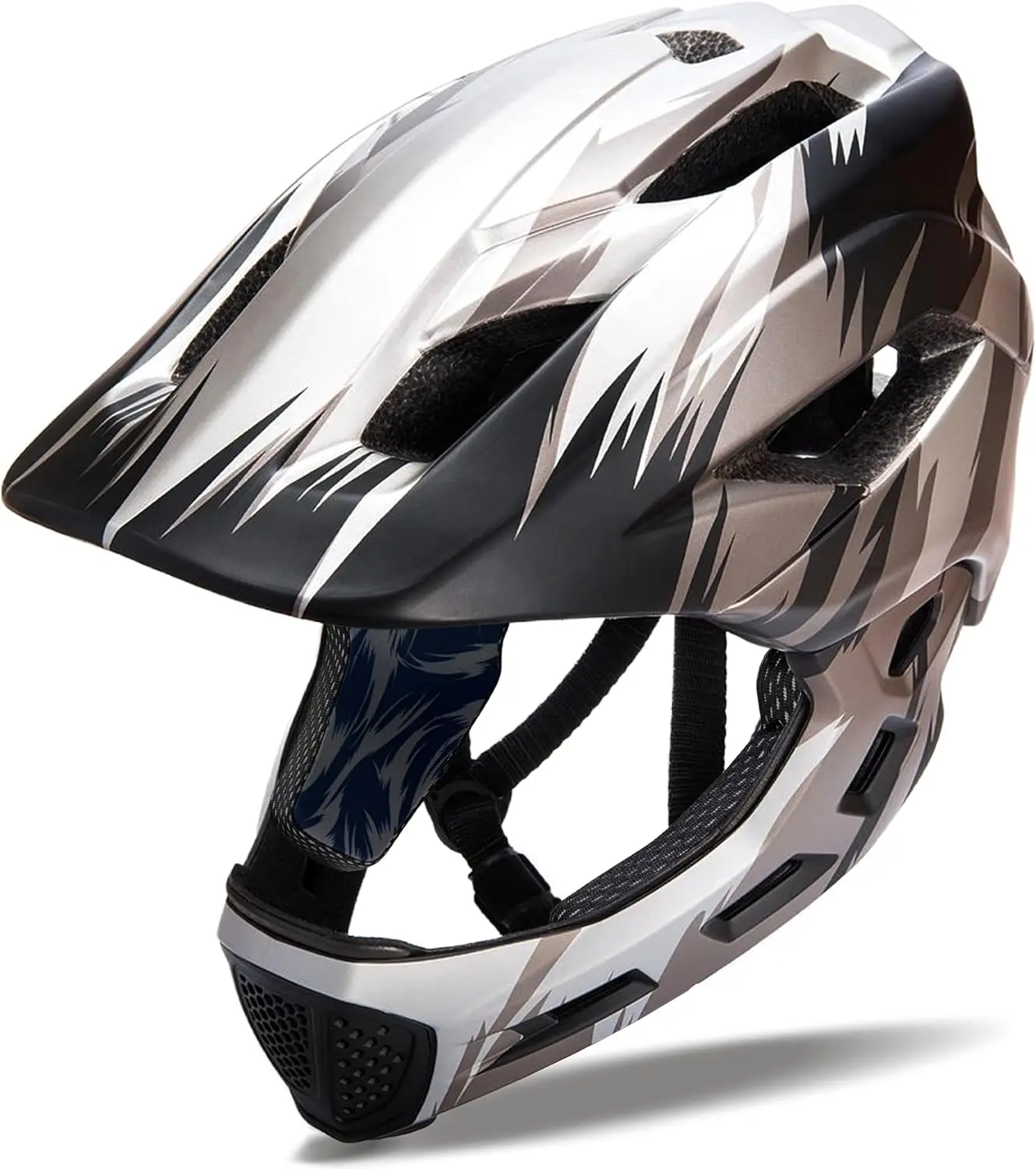 

Детский шлем для BMX с полной защитой лица, съемный, для различных видов спорта, для детей от 3 до 12 лет, регулируемый размер