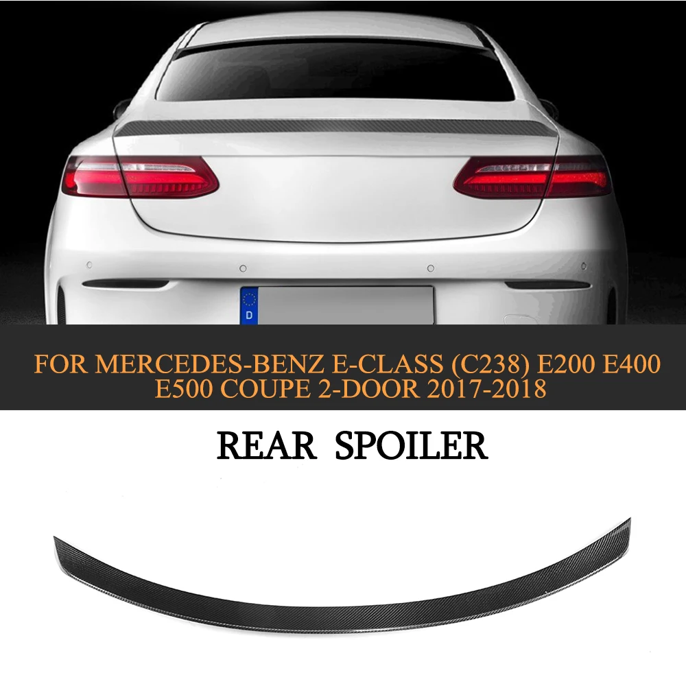 For C238 Carbon Fiber Car Rear Wing Boot Lip Spoiler For Mercedes Benz C238 Coupe 2D 17-18 E200 E400 E500 Non Convertible