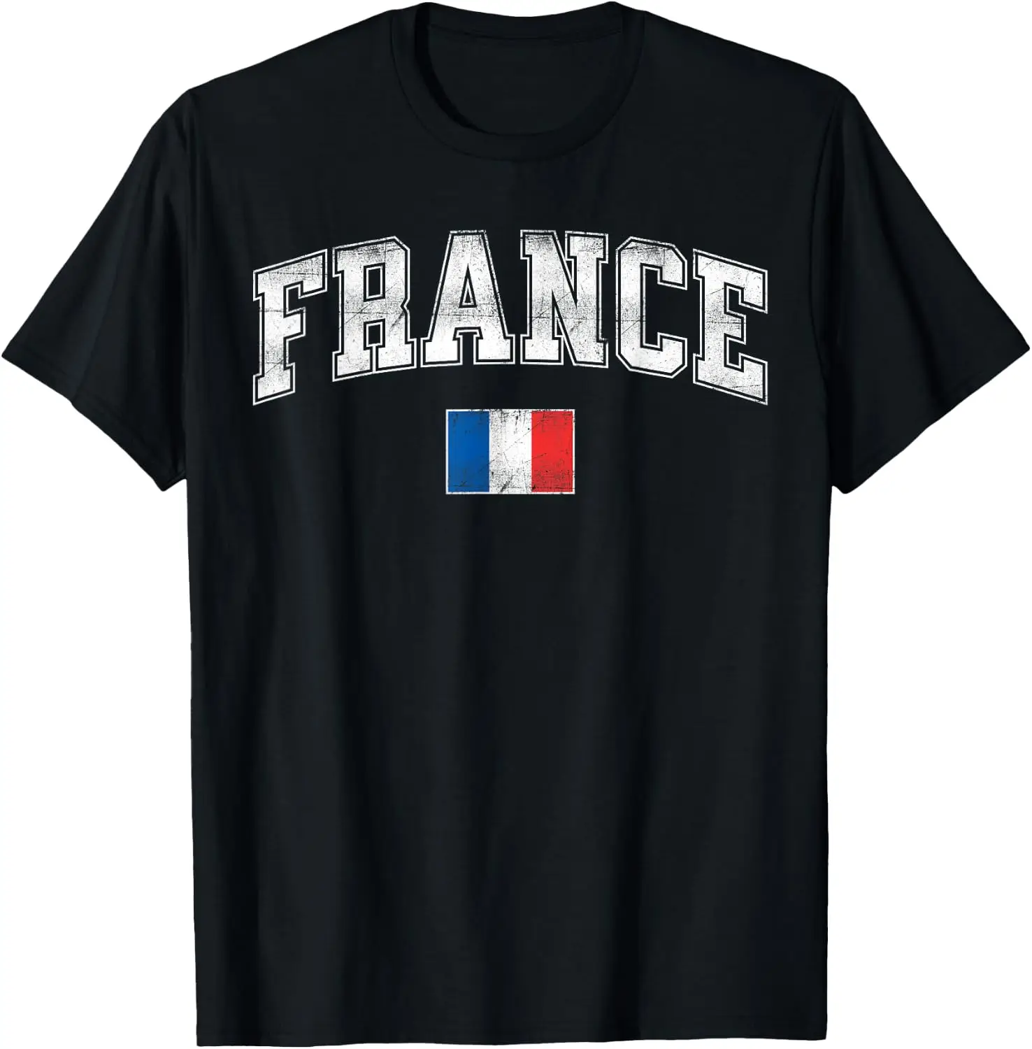 Retro Vintage France| Women Men Kids French Flag T-Shirt 100% Cotton Trendy Y2K Short-Sleeve Tee-Soft, Quick-Drying,