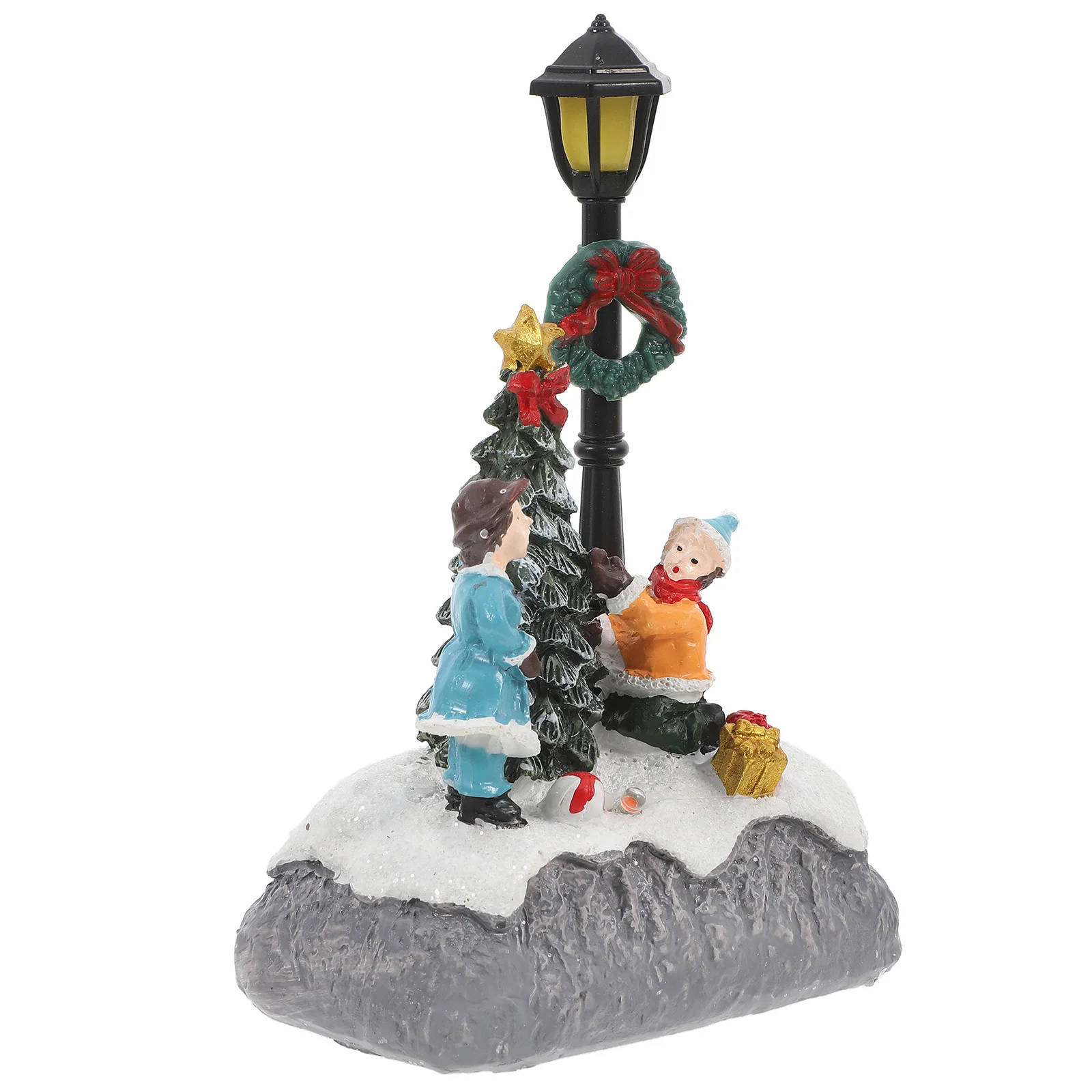 

1Pcs Christmas Resin Mini with Glow Effect Micro Landscape Decor for Miniature Bonsai Setup Resin Crafts