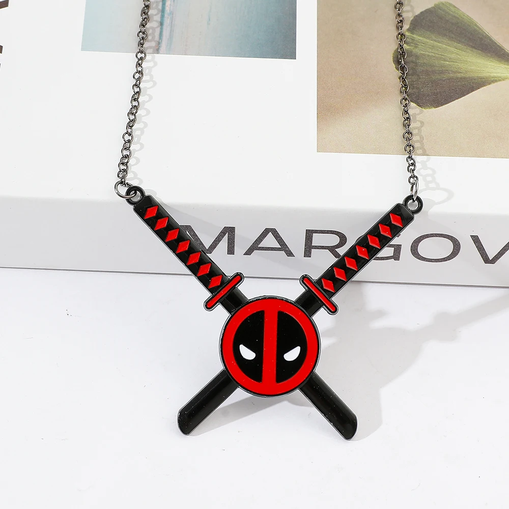 Collier Disney Marvels Deadpool, accessoires de décoration Wolverine, accessoires de marée, cadeau