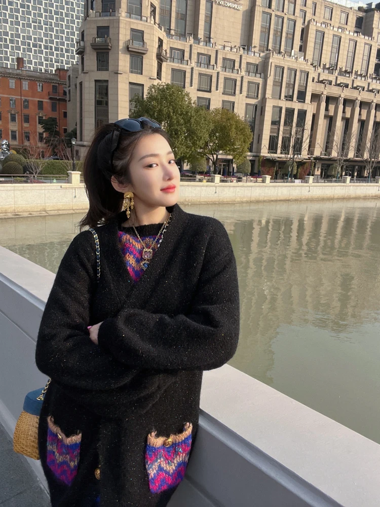 

Heavyweight Knitted n Jaet Independent Design Sle Women's Faion Set Spring Tee-piece Ensemble Winter Wear