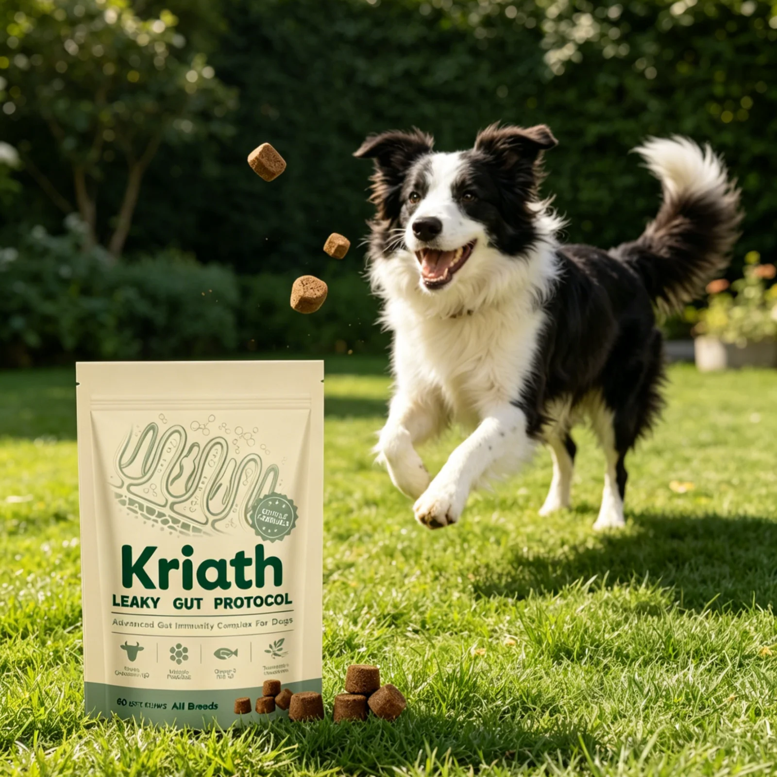 Kriath Daily Gut Care Supplement Relieve Gastrointestinal Discomfort Smooth Silky Hair Protecting Health Dog Probiotic Soft Chew