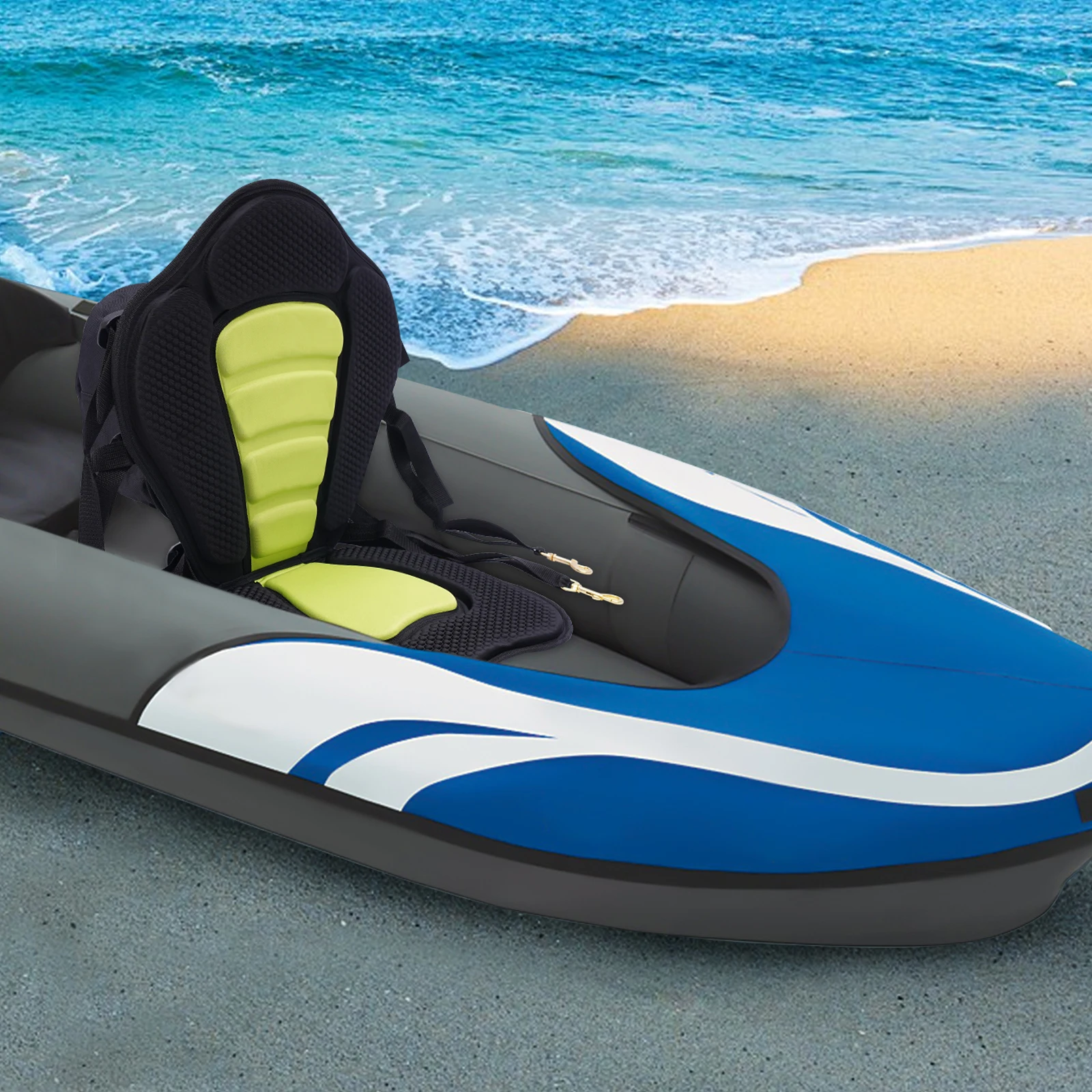 Padded Deluxe Kayak Seat Universal Seats Detachable Backpack Bag Back Canoe Backrest Adjustable