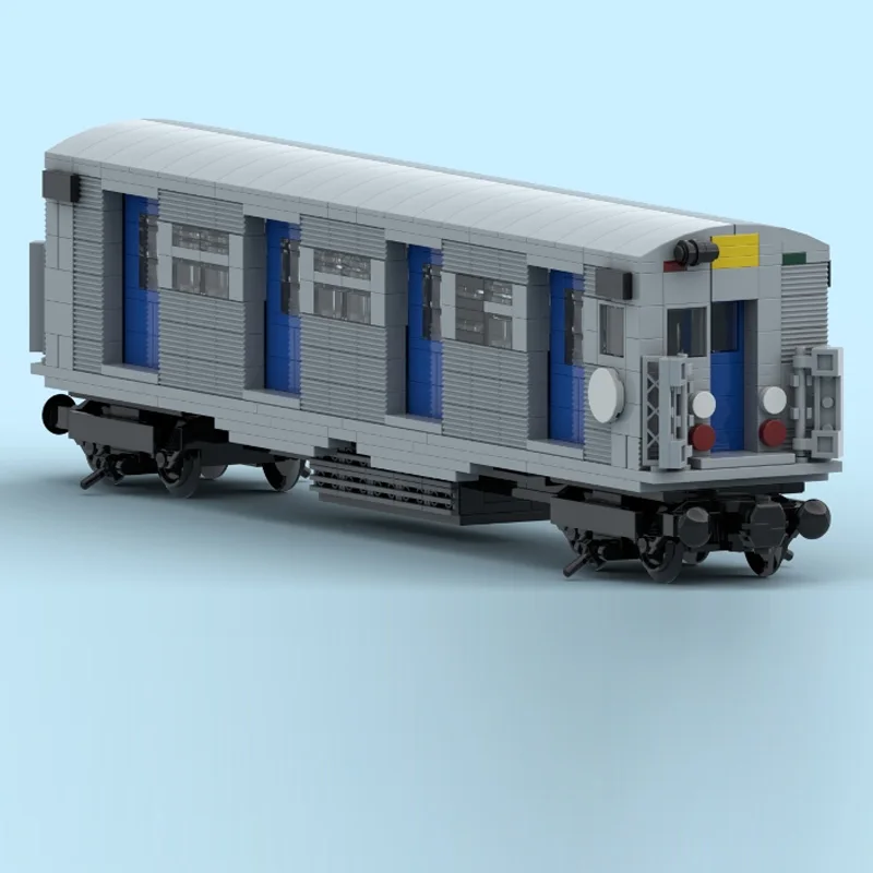 City Car Model MOC Building Bricks Subway Train Passenger Carriage Modular Technology Children Holiday Gifts Assemble Toys Suit