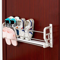 New Behind The Door Shoe Rack Hanging Nail Free Storage Slipper Rack Hanging On Wall Space Saving Household Storage Shoe Rack
