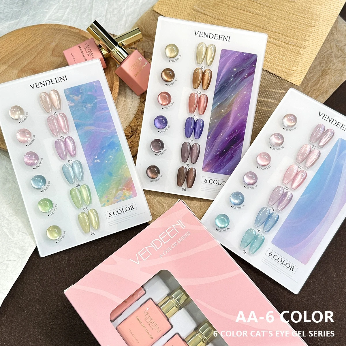 6 قطعة عارية الوردي الزجاج حبة القط المغناطيسي جيل للأظافر مجموعة طلاء الأظافر 15 مللي شفافة نقع قبالة UV/LED هلام الورنيش مسمار الفن للتقليم