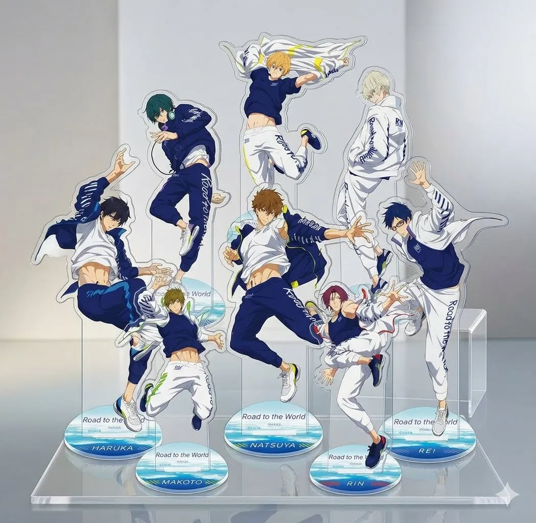 Free Final Stroke Rin Haruka Makoto Ikuya Nagisa Kisumi 15cm Acrylic Stand Figure Keychain Cosplay Prop Itabag Accessories Jap
