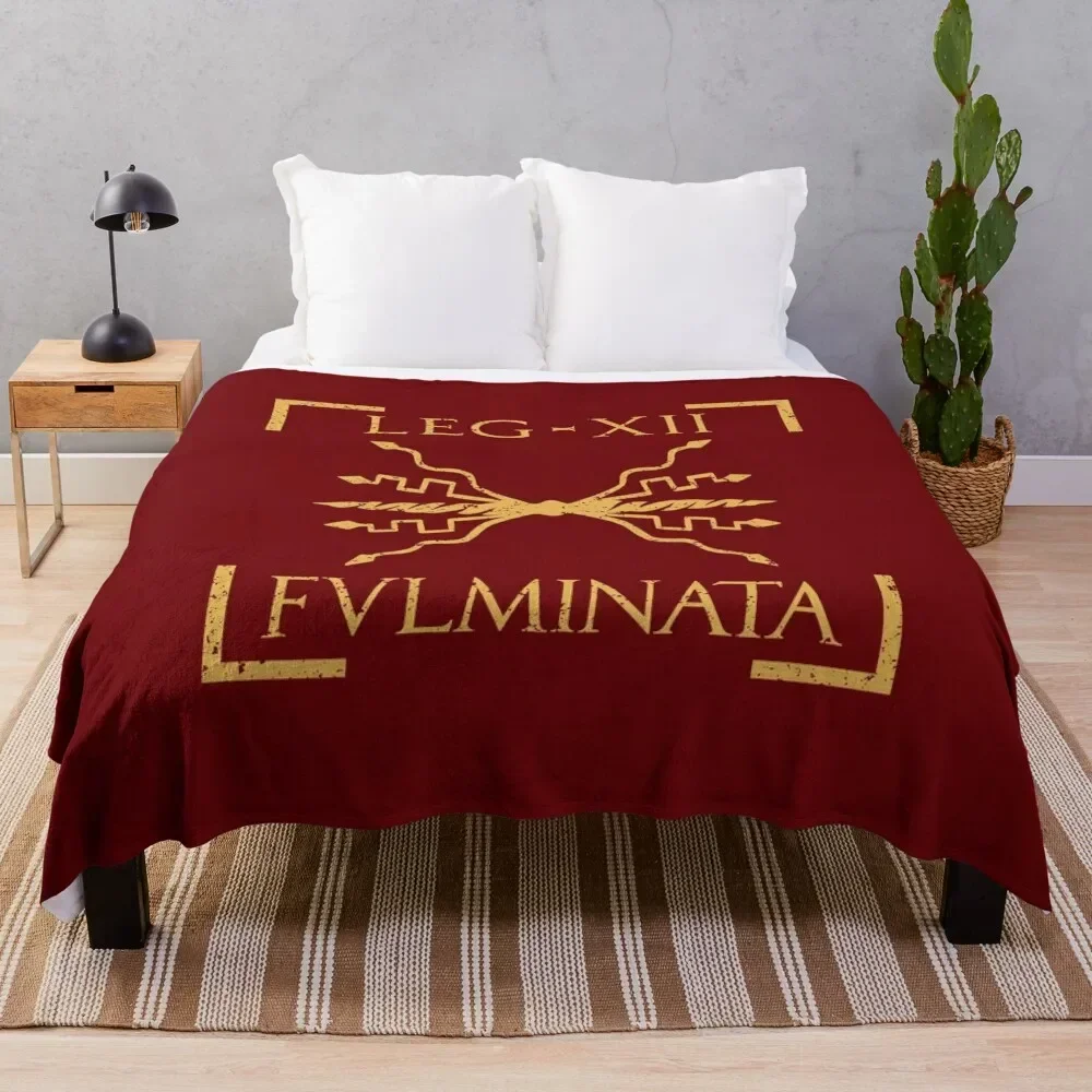 

Legio XII Fulminata Thunderbolt Emblem Roman Legion Throw Blanket Camping sofa bed Baby Multi-Purpose Blankets