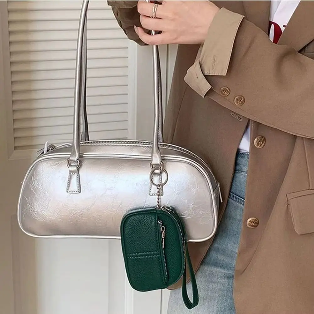 Porte-carte en cuir PU, Mini portefeuille, étui pour clés, organisateur, porte-monnaie à fermeture éclair, grande capacité, sac de poignet Portable pour femme et fille