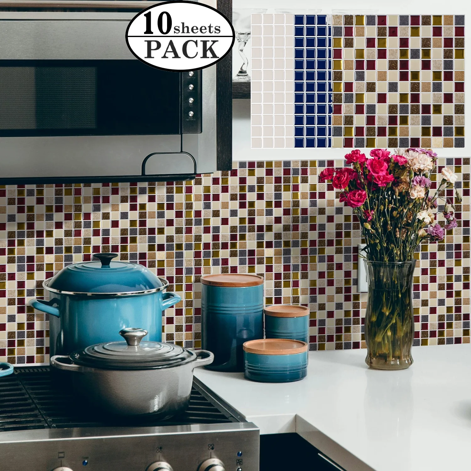 Wall Panel 3D Texture - 10 Blatt 10x10 Zoll wasserfeste, strukturierte