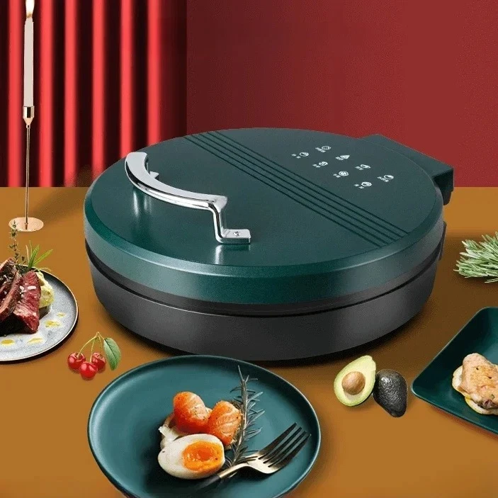 Electric Griddle, Pizza and Corn Cake Maker, Pancake Machine, Dual-sided Heating Electric Griddle