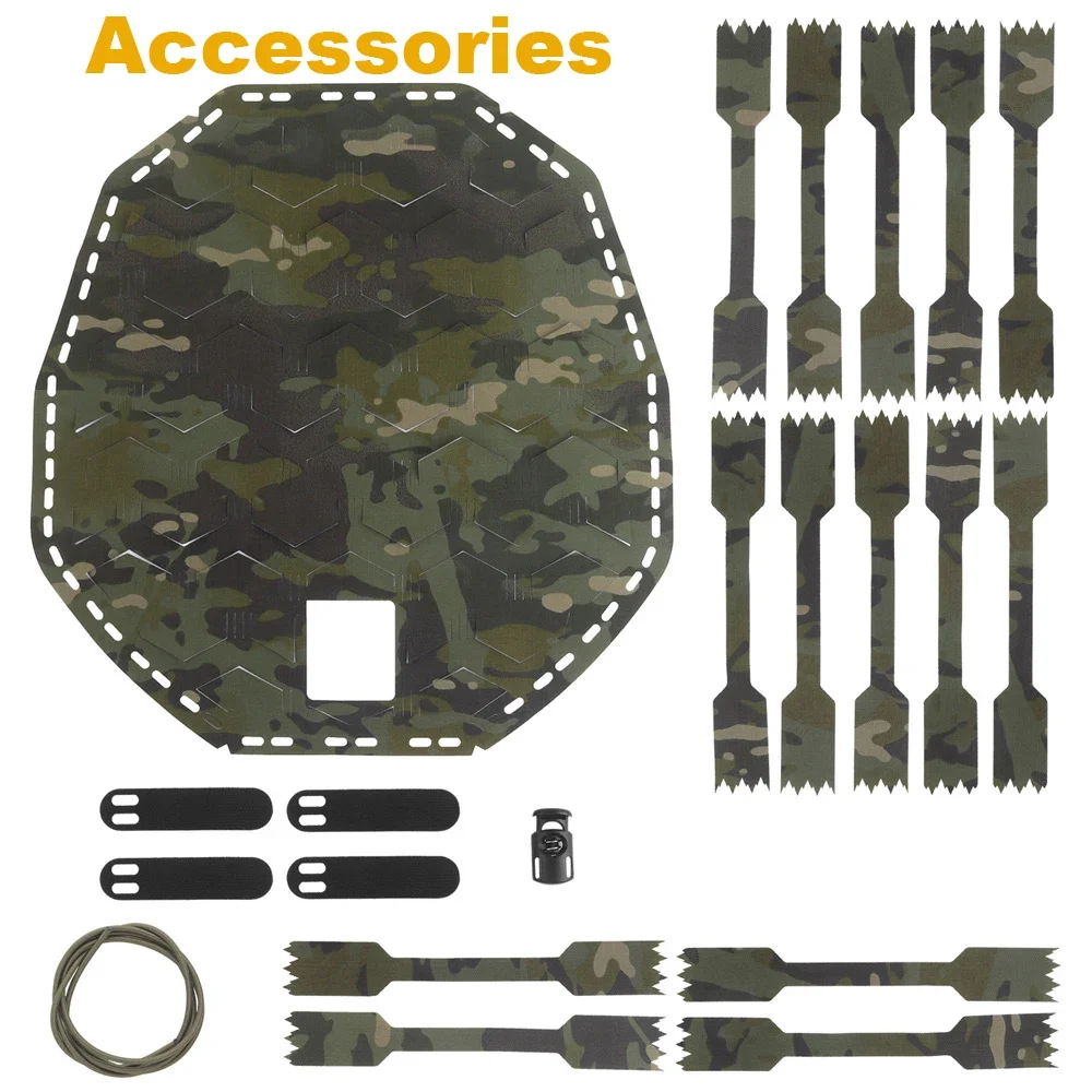 Cubierta de casco camuflaje 3D táctica – Corte láser airsoft - imagen 4