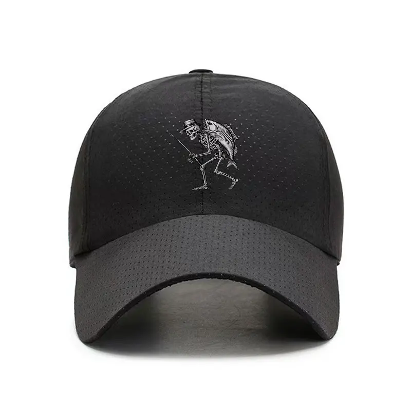Skeleton Fisherman Quick Dry Baseball Cap Breathable Outdoor Fishing Hat