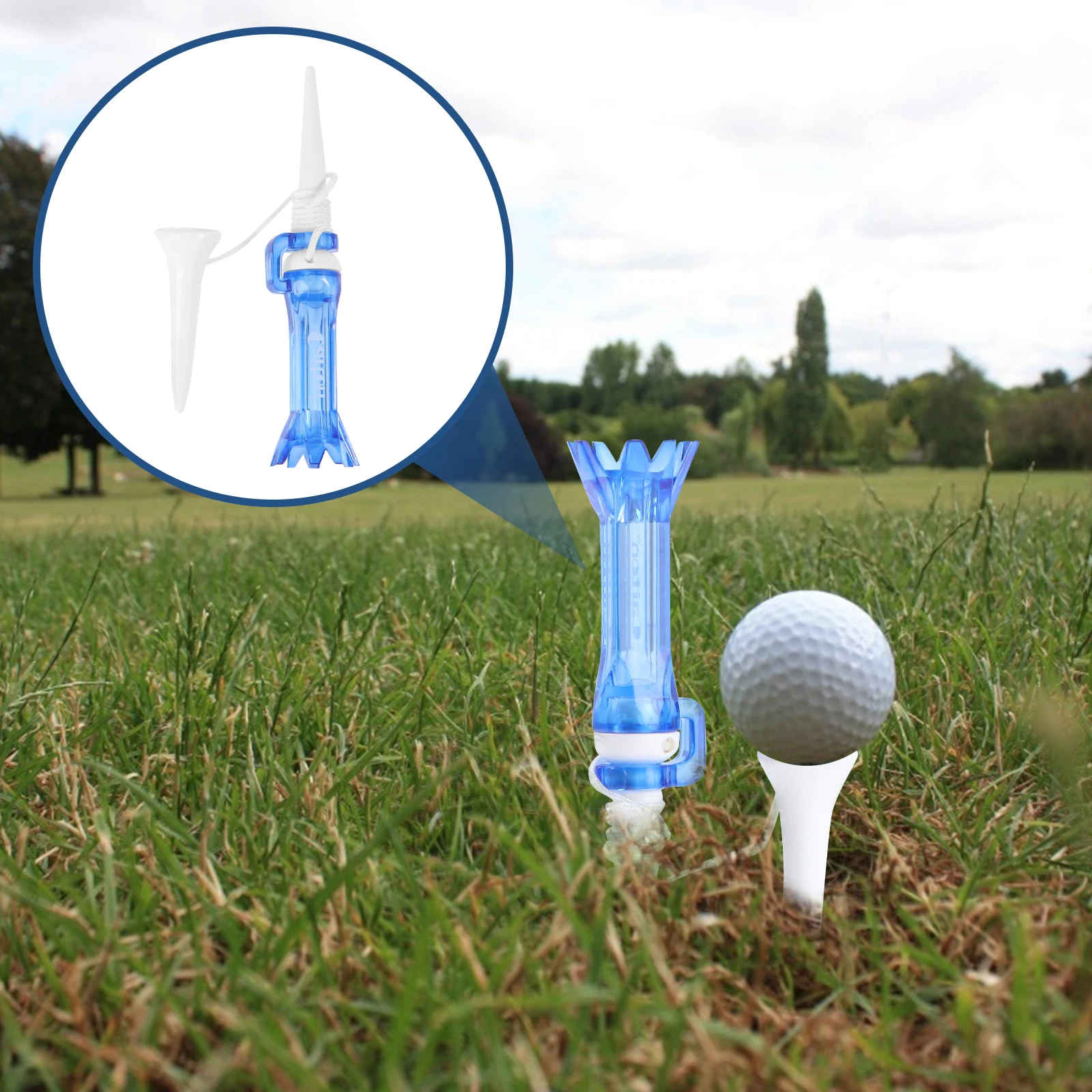 

2 Pcs Plastic Nails Golf Tees Reusable Lightweight Convenient Storage Simple Design Practical Use Great