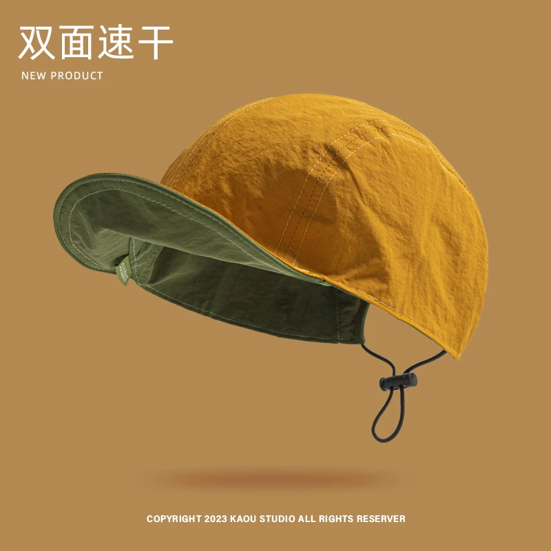Japanese Simple Double-sided Baseball Cap Summer Men's and Women's Outdoor Soft Brim Thin Leisure Sports Quick-drying Hat