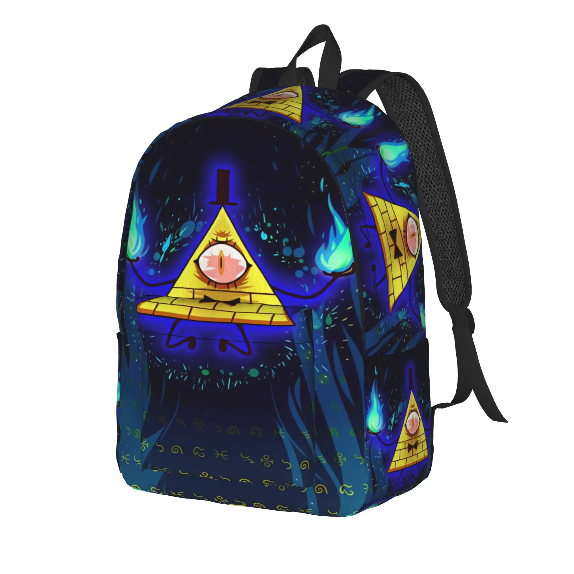 Cartoon G-Gravity Fall Backpack Bill Cipher Travel Backpacks Boy Kawaii School Bags Colorful Breathable Rucksack