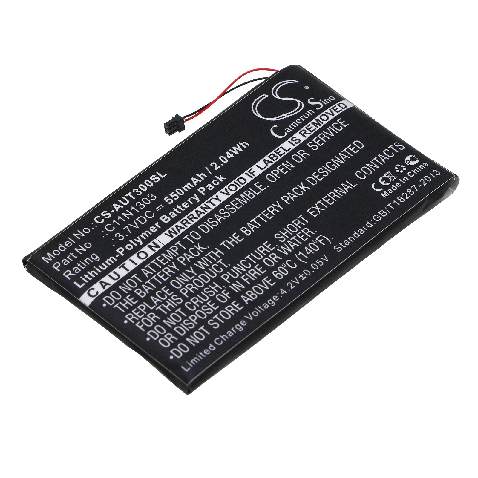 

Li-Polymer Tablet Battery for Asus, 3.7V, 550mAh , Compatible Models: Transformer Book T300L Keyboar, Transformer Book T300LA