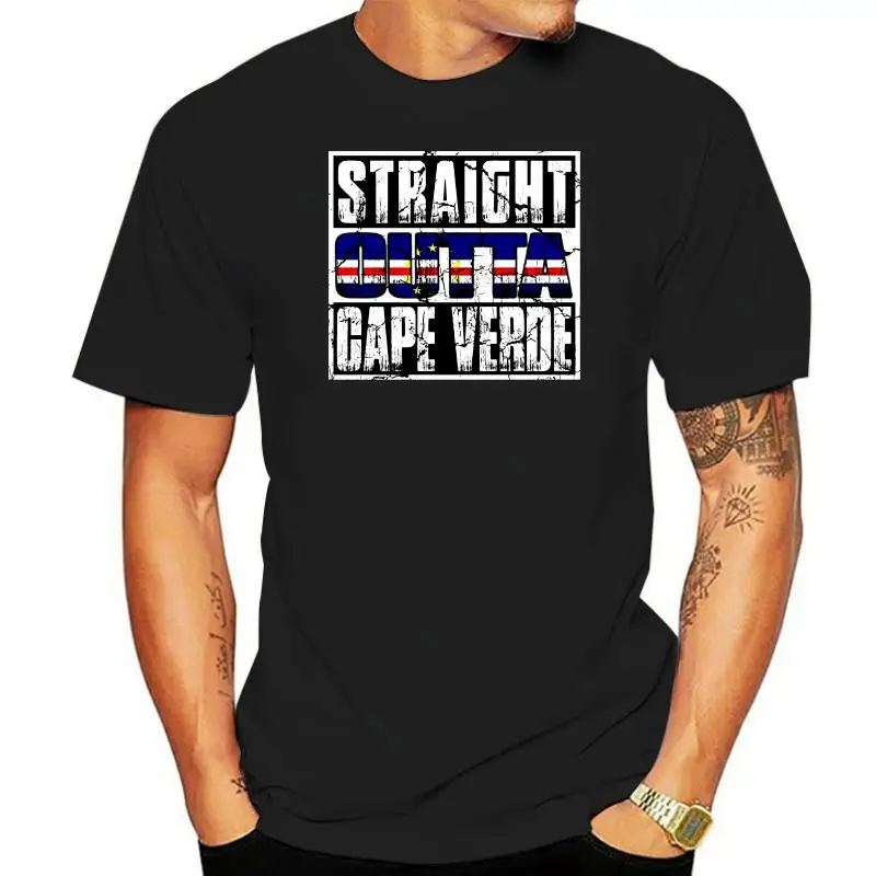 2022 Hot Sale Fashion Straight Outta Cape Verde T Shirt ~ Cabo Verdean Flag Tee Shirt