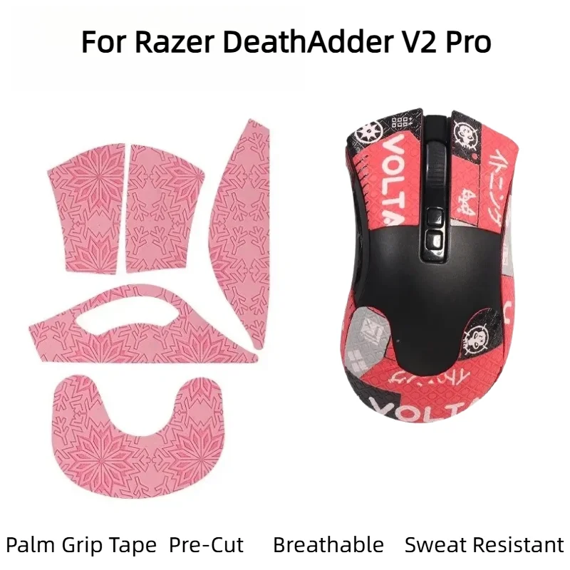 For Razer DeathAdder V2 Pro Mouse Pre‑Cut Palm Grip Tape Breathable Sweat‑Resistant Wear‑Proof Esports Replacement Accessory