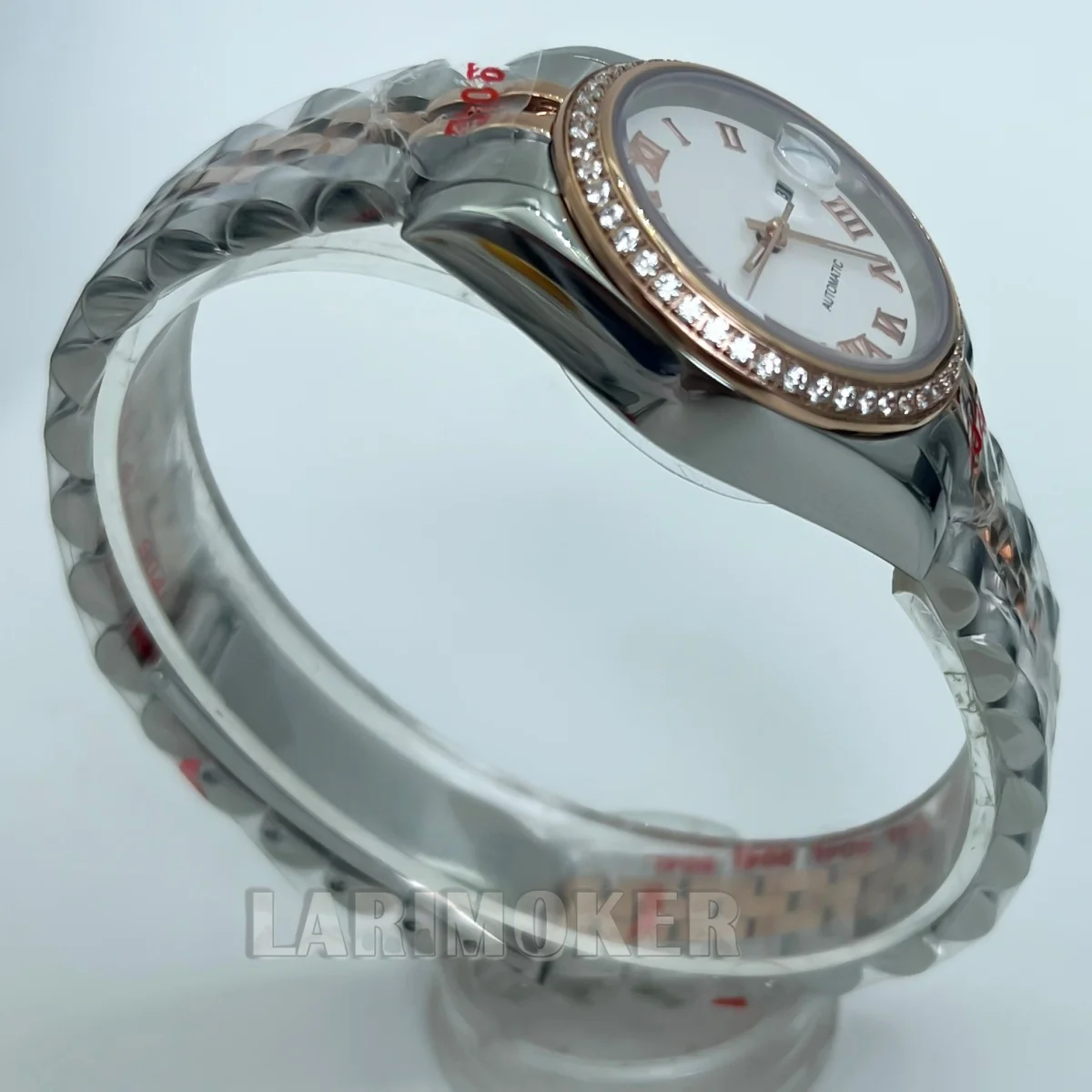 31mm luxurious decorated diamond bezel NH05 automatic watch for ladies sapphire crystal dial Rome Index water resistance 10-mete