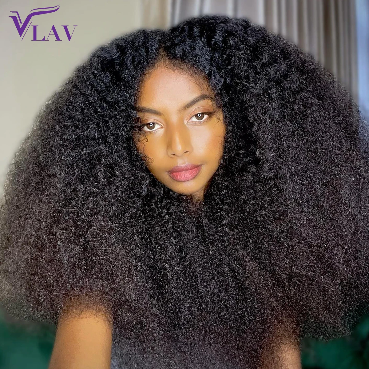 400 Density Human Hair Wigs Afro Kinky Curly Glueless Wigs 360/13×6/13×4 HD Transparent Lace Frontal Wigs Preplucked For Women