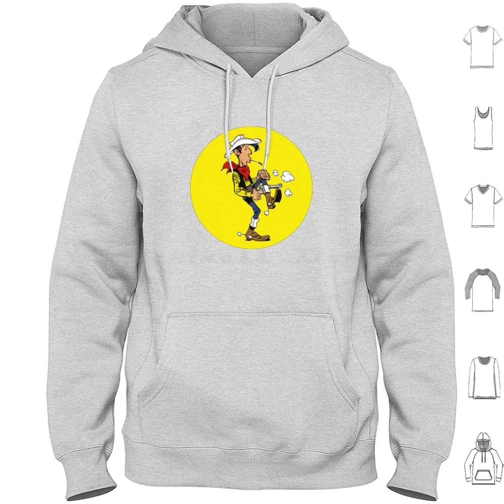 Sudaderas con capucha de Lucky Luke, manga larga, copa de menú de aniversario, hijo, niña, fiesta infantil, noche, diversión, divertida, amigable, Navidad