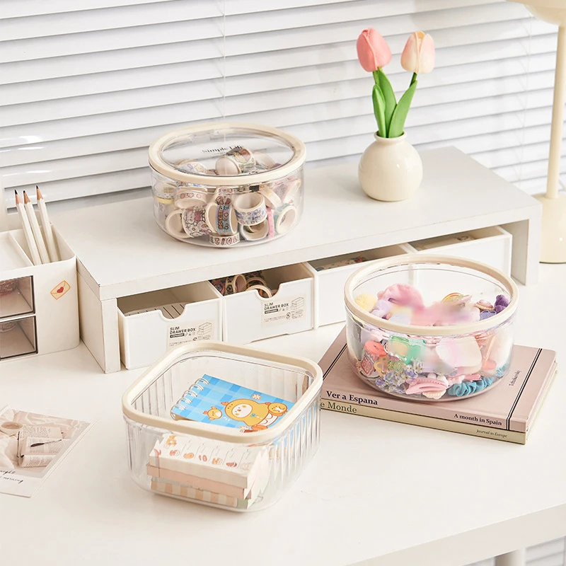 Children's Hair Accessories Storage Box Desktop Girl Band Headband Hair Clip Sorting Hair Loop Hair Hoop Transparent Jewelry Box