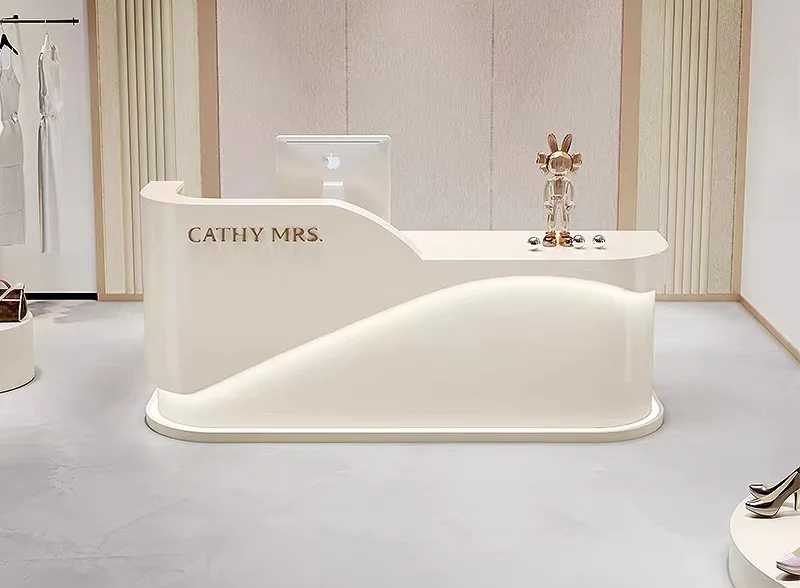 

Leisure Style Mobile Hospital Reception Desks Console Luxury Modern Cashier Table Mobile Service Recepcion Mostrador