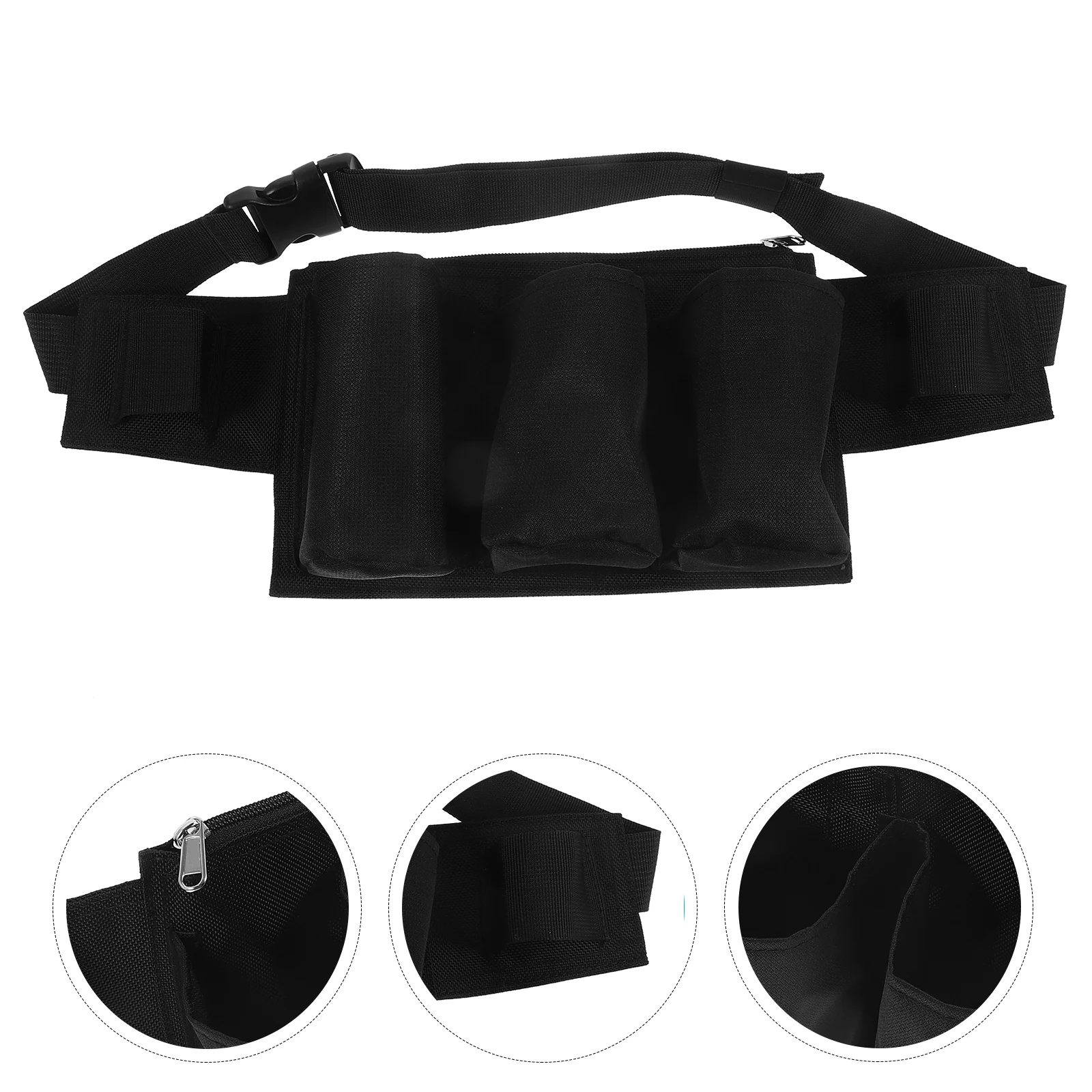 

Professional Massage Bottle Bag Essential Oil Pack Waist for Bottles Lotion Holder Black Oxford Cloth Storage