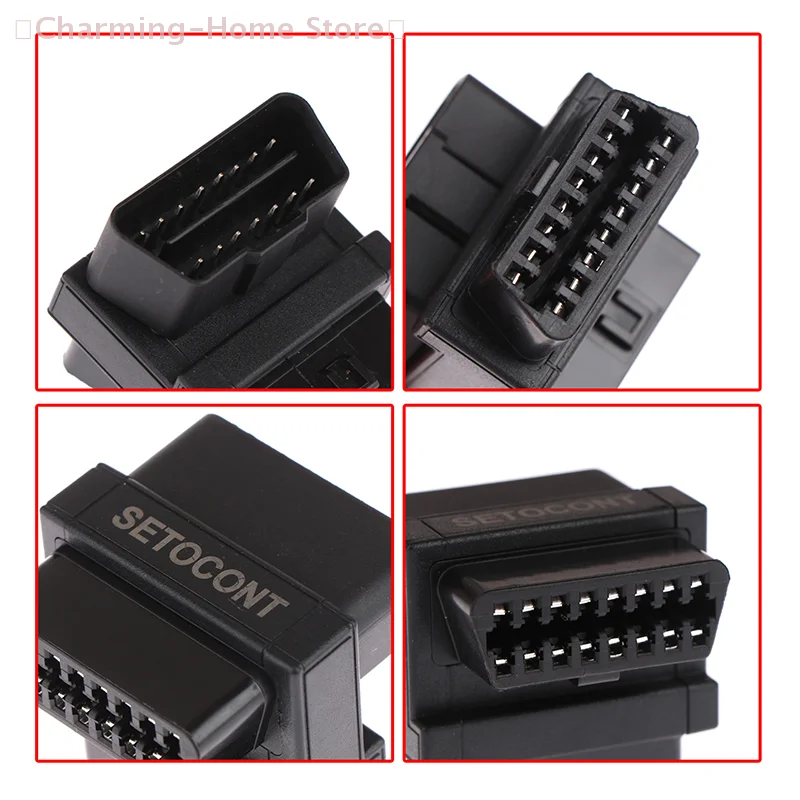 【M】Convertidor de cable OBDII Adaptador OBD2 macho de 16 pines a 2 hembra para extensor de diagnóstico