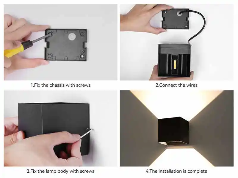 6W 12W Waterproof AC85-265V Surface Mounted LED Wall Light Modern Nordic Luminaire Indoor Wall Lamps Living Room Porch Outdoor