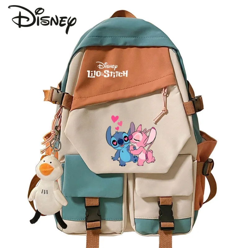 Disney Stitzer New Student Backpack Fashion High Quality Boys\' Backpack Casual Large Capacity Multifunctional Girls\' Backpack