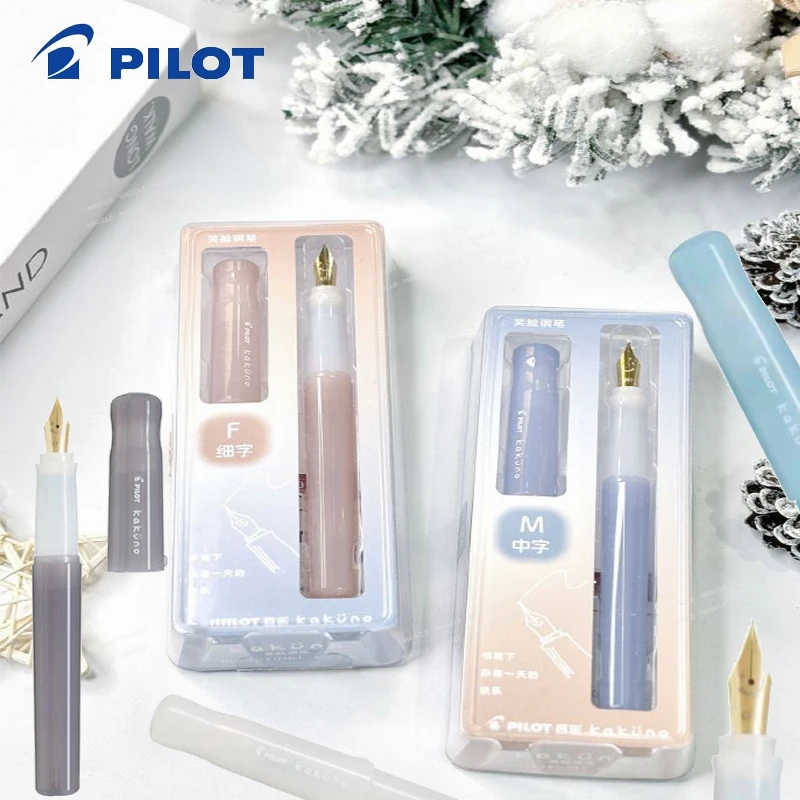 Pilot Kakuno Smile Family Fountain Pen Aesthetic Ergonomic Triangular Grip Daily Writing Practice Pens for Beginners Calligraphy