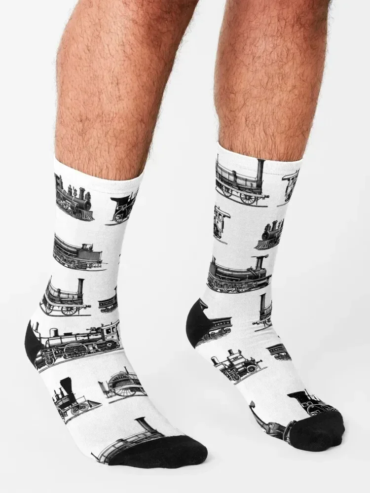 Chaussettes rétro vintage pour hommes et filles, Old Train SR, Non-ald Crossfit, Chaussettes de cyclisme